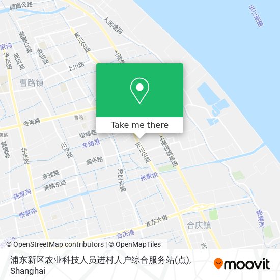 浦东新区农业科技人员进村人户综合服务站(点) map