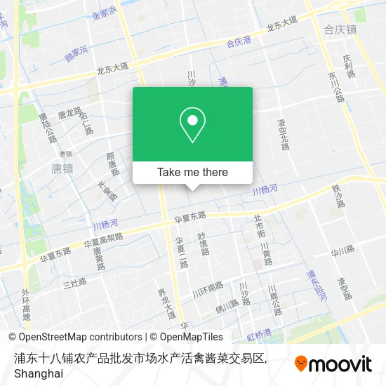 浦东十八铺农产品批发市场水产活禽酱菜交易区 map