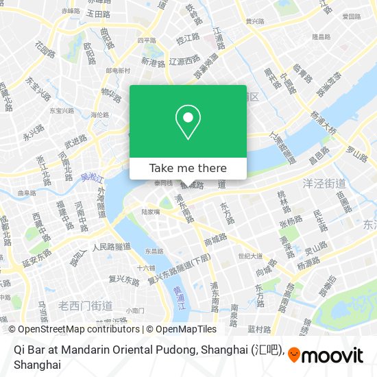 Qi Bar at Mandarin Oriental Pudong, Shanghai (汇吧) map