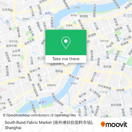 South Bund Fabric Market (南外滩轻纺面料市场) map