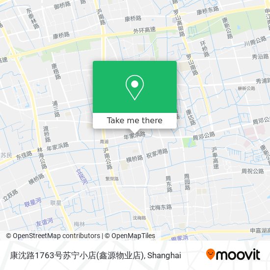 康沈路1763号苏宁小店(鑫源物业店) map