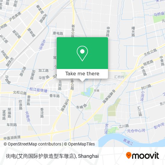 街电(艾尚国际护肤造型车墩店) map