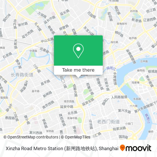 Xinzha Road Metro Station (新闸路地铁站) map
