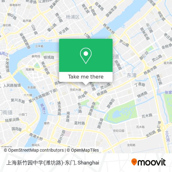 上海新竹园中学(潍坊路)-东门 map