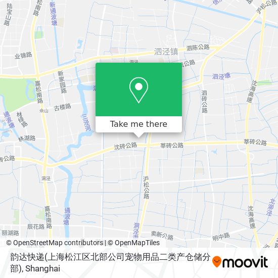 韵达快递(上海松江区北部公司宠物用品二类产仓储分部) map