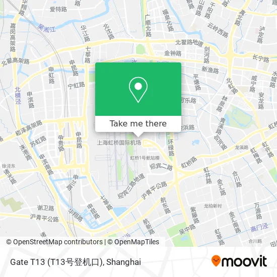 Gate T13 (T13号登机口) map