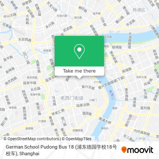 German School Pudong Bus 18 (浦东德国学校18号校车) map