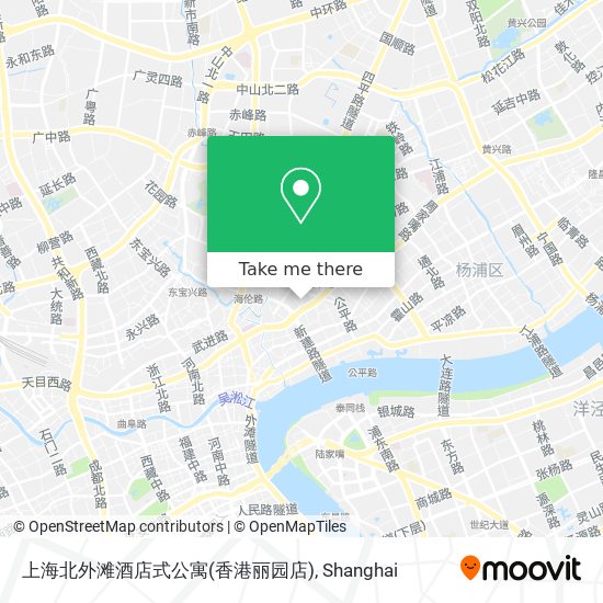 上海北外滩酒店式公寓(香港丽园店) map