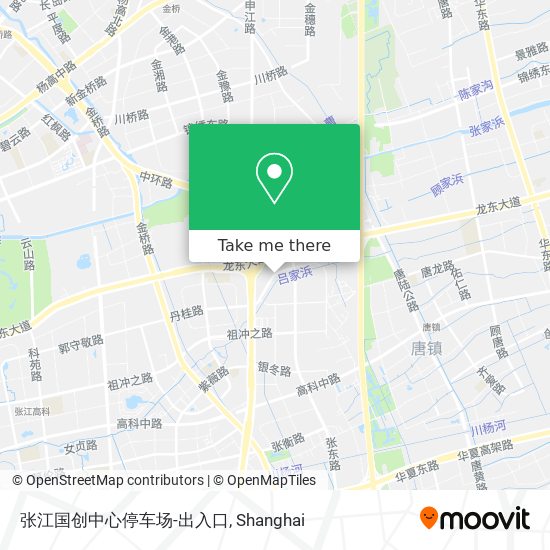 张江国创中心停车场-出入口 map