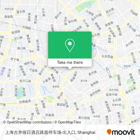 上海古井假日酒店路面停车场-出入口 map
