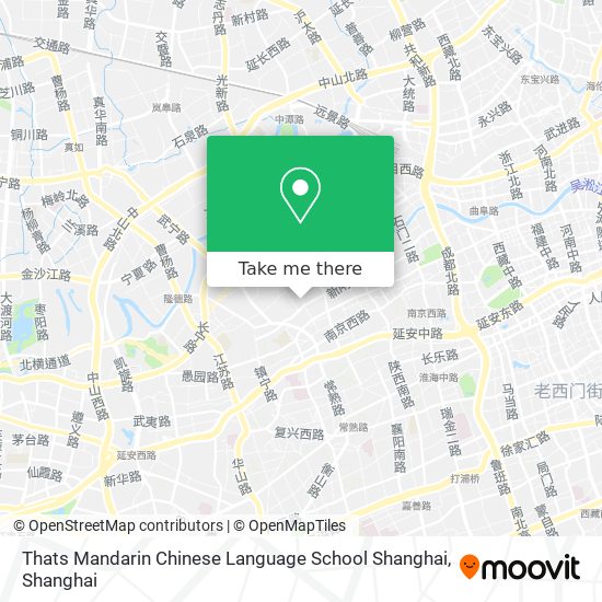 Thats Mandarin Chinese Language School Shanghai map