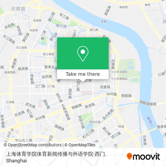 上海体育学院体育新闻传播与外语学院-西门 map