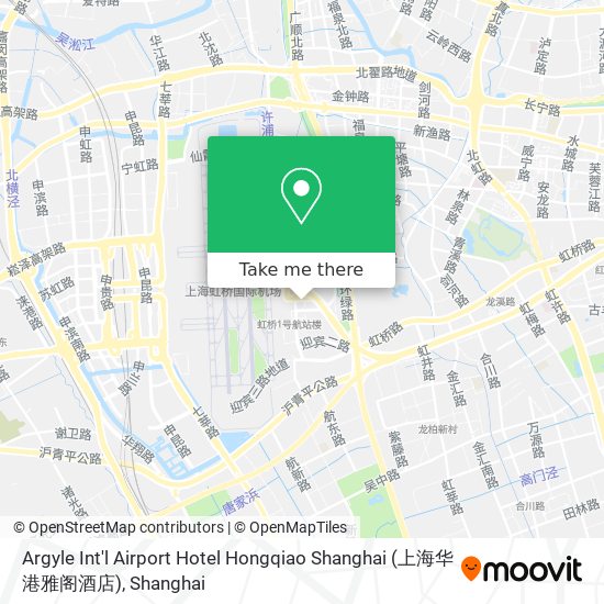 Argyle Int'l Airport Hotel Hongqiao Shanghai (上海华港雅阁酒店) map