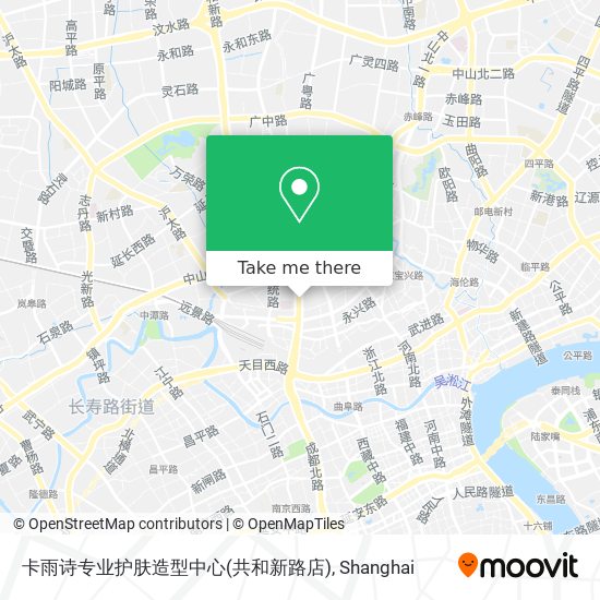 卡雨诗专业护肤造型中心(共和新路店) map