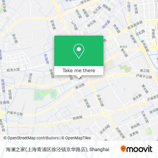海澜之家(上海青浦区徐泾镇京华路店) map