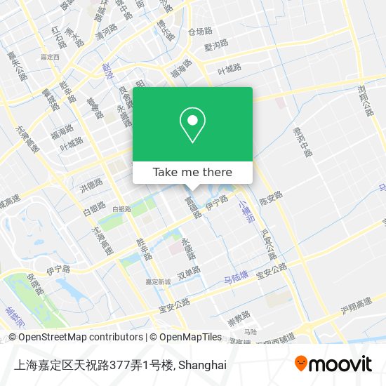 上海嘉定区天祝路377弄1号楼 map