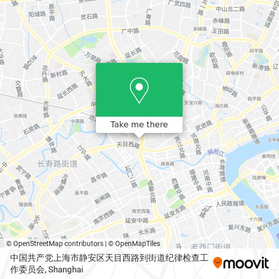 中国共产党上海市静安区天目西路到街道纪律检查工作委员会 map