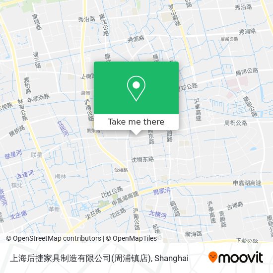 上海后捷家具制造有限公司(周浦镇店) map