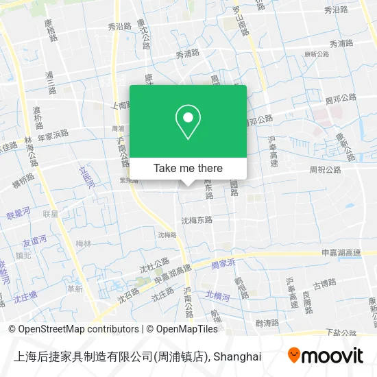 上海后捷家具制造有限公司(周浦镇店) map