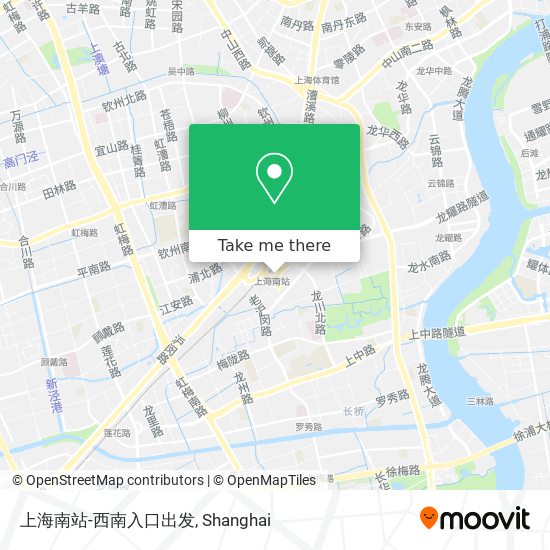上海南站-西南入口出发 map