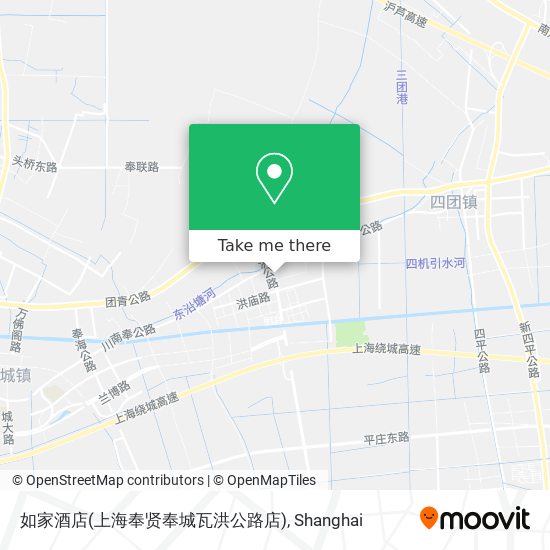如家酒店(上海奉贤奉城瓦洪公路店) map