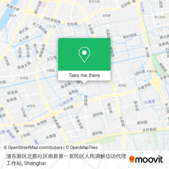 浦东新区北蔡社区南新第一居民区人民调解信访代理工作站 map