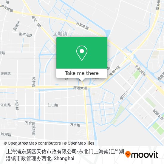 上海浦东新区天佑市政有限公司-东北门上海南汇芦潮港镇市政管理办西北 map