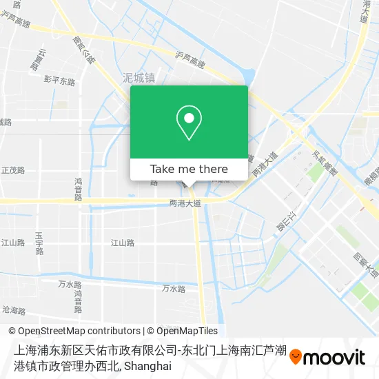 上海浦东新区天佑市政有限公司-东北门上海南汇芦潮港镇市政管理办西北 map