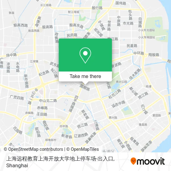 上海远程教育上海开放大学地上停车场-出入口 map