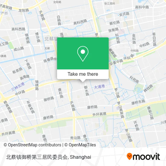 北蔡镇御桥第三居民委员会 map