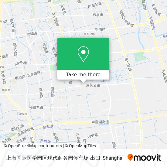 上海国际医学园区现代商务园停车场-出口 map