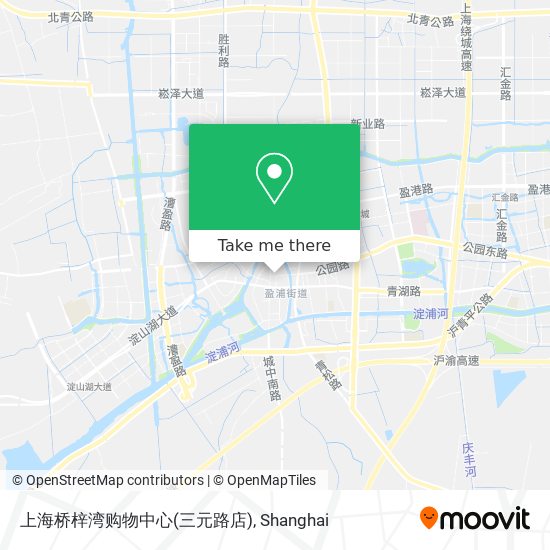 上海桥梓湾购物中心(三元路店) map