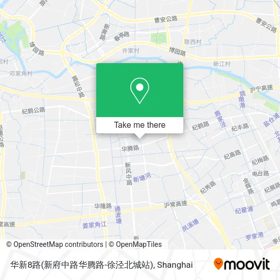 华新8路(新府中路华腾路-徐泾北城站) map