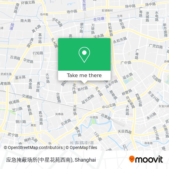应急掩蔽场所(中星花苑西南) map