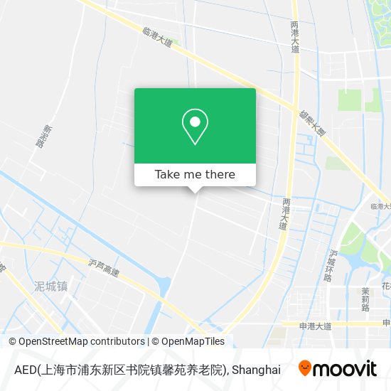 AED(上海市浦东新区书院镇馨苑养老院) map