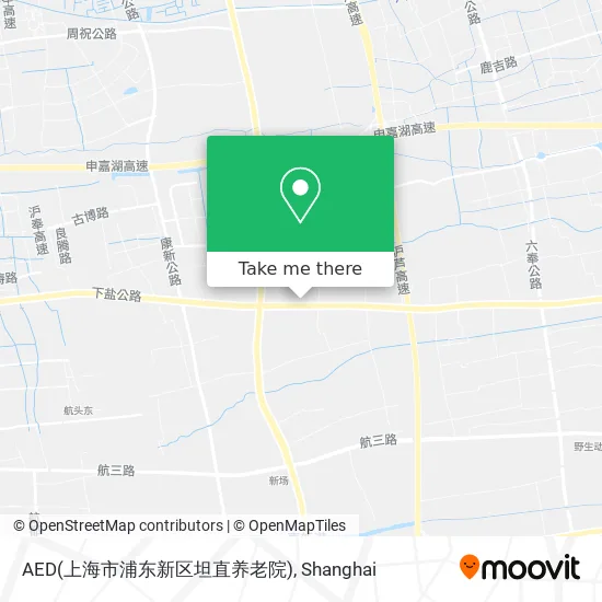 AED(上海市浦东新区坦直养老院) map