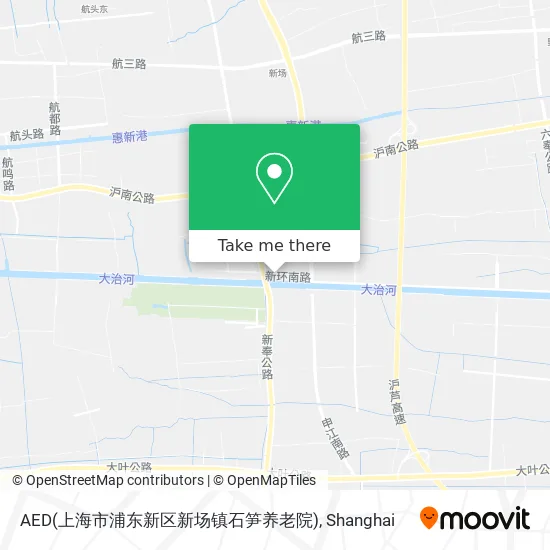 AED(上海市浦东新区新场镇石笋养老院) map
