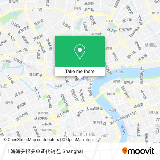 上海海关报关单证代销点 map