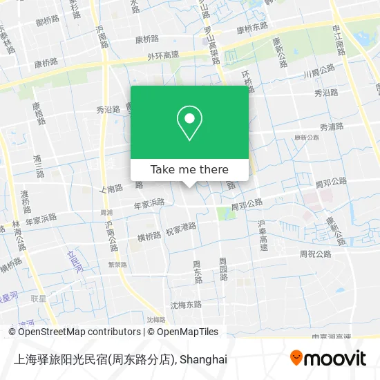 上海驿旅阳光民宿(周东路分店) map