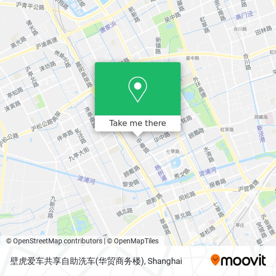 壁虎爱车共享自助洗车(华贸商务楼) map