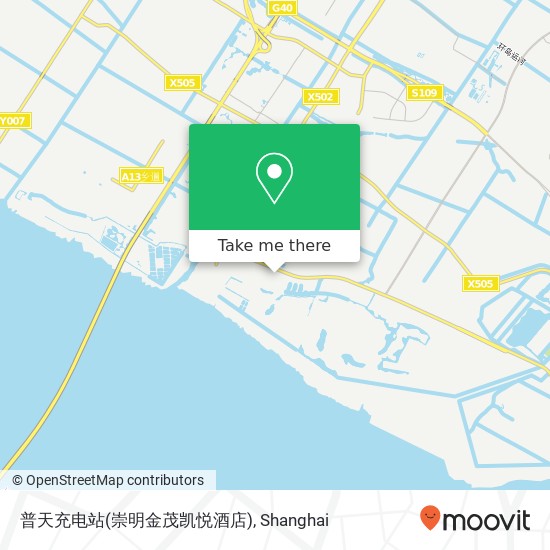 普天充电站(崇明金茂凯悦酒店) map