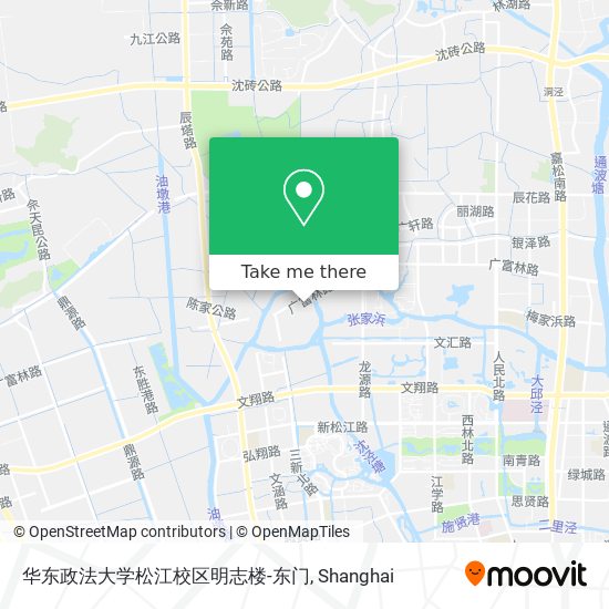 华东政法大学松江校区明志楼-东门 map