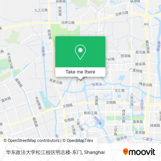 华东政法大学松江校区明志楼-东门 map