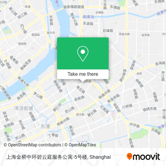 上海金桥中环碧云庭服务公寓-5号楼 map