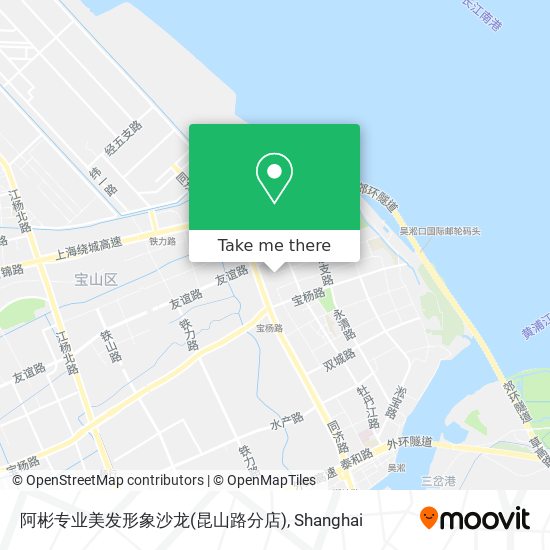 阿彬专业美发形象沙龙(昆山路分店) map