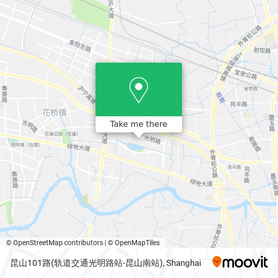 昆山101路(轨道交通光明路站-昆山南站) map