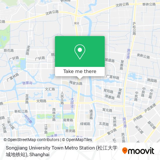 Songjiang University Town Metro Station (松江大学城地铁站) map