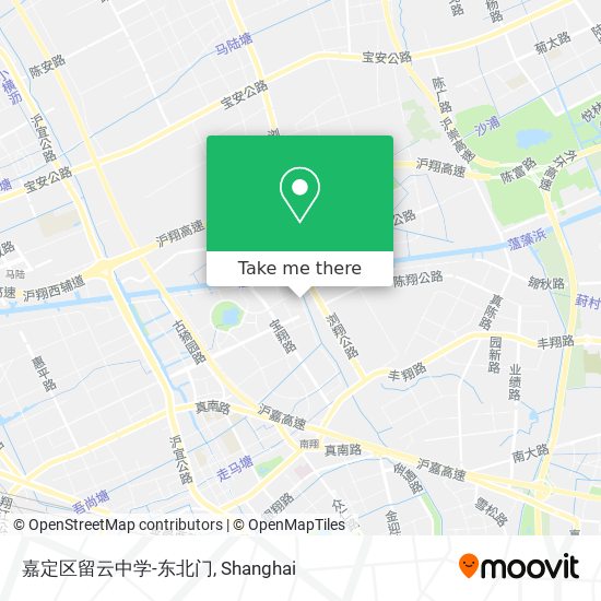 嘉定区留云中学-东北门 map