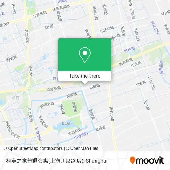 柯美之家普通公寓(上海川展路店) map