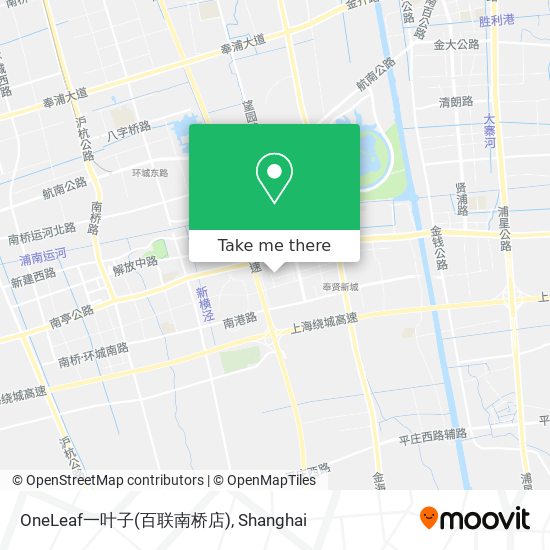 OneLeaf一叶子(百联南桥店) map